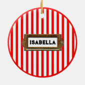 Meisjes Volleybal Kerstmis Collectible Keramisch Ornament (Achterkant)