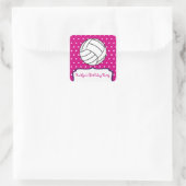 Meisjes Volleybal Sticker - Roze w Paarse (Tas)