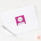 Meisjes Volleybal Sticker - Roze w Paarse (Envelop)