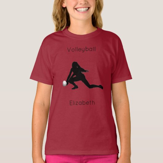 Meisjes Volleybal T-shirt (Voorkant)