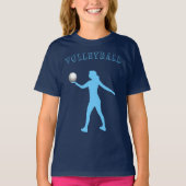Meisjes volleybal T-shirt w / haar naam (Voorkant)