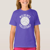 Meisjes Volleyball Aangepaste teamnaam / tekst T-s T-shirt (Voorkant)