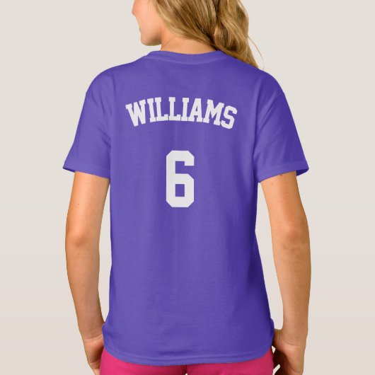 Meisjes Volleyball Aangepaste teamnaam / tekst T-s T-shirt (Achterkant)