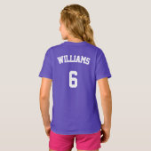 Meisjes Volleyball Aangepaste teamnaam / tekst T-s T-shirt (Achterkant volledig)