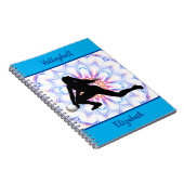 Meisjes Volleyball Blue Abstract Notitieboek (Rechterzijde)