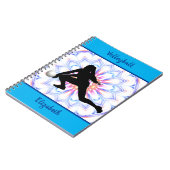 Meisjes Volleyball Blue Abstract Notitieboek (Linkerzijde)