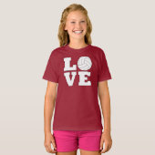 Meisjes Volleyball LOVE Sport Aangepaste teamkleur T-shirt (Voorkant volledig)