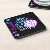 Meisjes Volleyball Mijn hart staat op dat gerechts Bier Onderzetter (Linkerzijde)