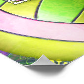 Meisjes Volleyball poster met spelersnaam (Hoek)