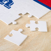 Meisjes Volleyball Red White Blue Jigzaag Puzzle Legpuzzel (Zijkant)