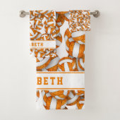 Meisjes volleyballen patroon gepersonaliseerd sina bad handdoek (Insitu)