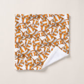 Meisjes volleyballen patroon gepersonaliseerd sina bad handdoek (Wasdoekje)