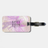 Meisjes volleyballer bij het net bagagelabel (Achterkant horizontaal)