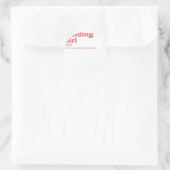 Meisjes voor lassen ronde sticker (Tas)