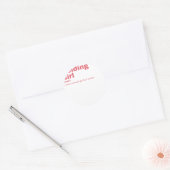 Meisjes voor lassen ronde sticker (Envelop)