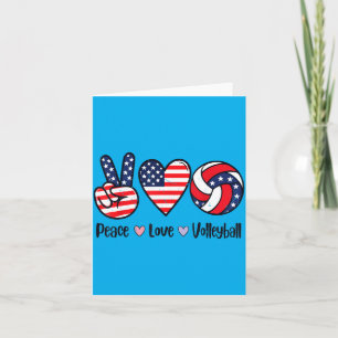 Meisjes Vrede Liefde Volleybal 4 juli Amerikaans Kaart
