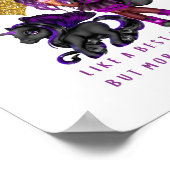 Meisjes Vriend Geschenk Zwarte Eenhoorn Besticorn  Poster (Hoek)