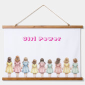 Meisjes Vrienden  Hangend Wandkleed (Voorkant)