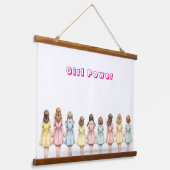 Meisjes Vrienden  Hangend Wandkleed (Gebogen)