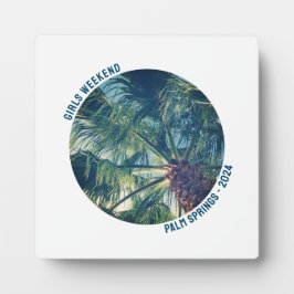 Meisjes vrijgezellenweekend foto in cirkelvorm fotoplaat