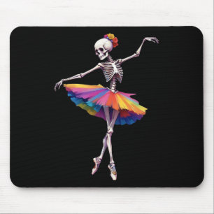 Meisjes Vrouwen Halloween Dansend Skelet Regenboog Muismat
