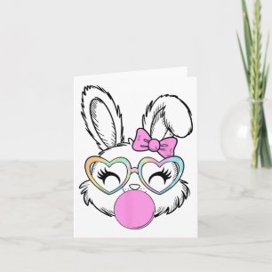 Meisjes Vrouwen Konijn Bunny Gezicht Roze Coquette Kaart