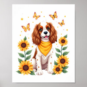 Meisjes Vrouwen Moeder Cavalier King Charles Spani Poster