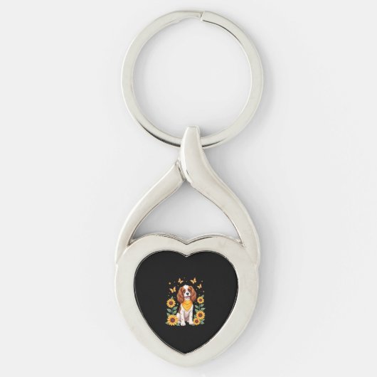 Meisjes Vrouwen Moeder Cavalier King Charles Spani Sleutelhanger (Voorkant)