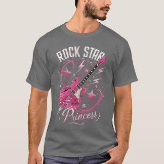 Meisjes Vrouwenzien Rockster Prinses Gitaar Sterre T-shirt