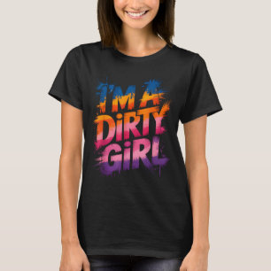 Meisjes vuile meisje modderloop modderige koningin t-shirt