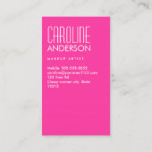 Meisjes warm roze mode persoonlijk profiel of visitekaartje (Achterkant)