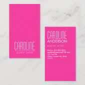 Meisjes warm roze mode persoonlijk profiel of visitekaartje (Voorkant / Achterkant)