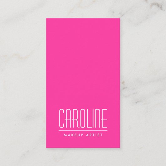 Meisjes warm roze mode persoonlijk profiel of visitekaartje (Voorkant)