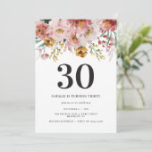 Meisjes waterverf 30e verjaardag paars chic (Staand voorkant)