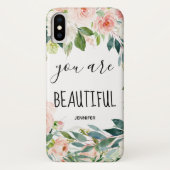 Meisjes Waterverf Botanische naam Case-Mate iPhone Case (Achterkant)