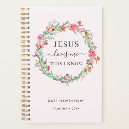 Meisjes Waterverf Floral Christelijke Planner