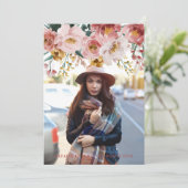 Meisjes waterverf floral editable age foto (Staand voorkant)