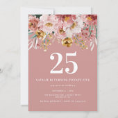 Meisjes waterverf floral editable age foto (Achterkant)