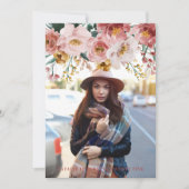 Meisjes waterverf floral editable age foto (Voorkant)