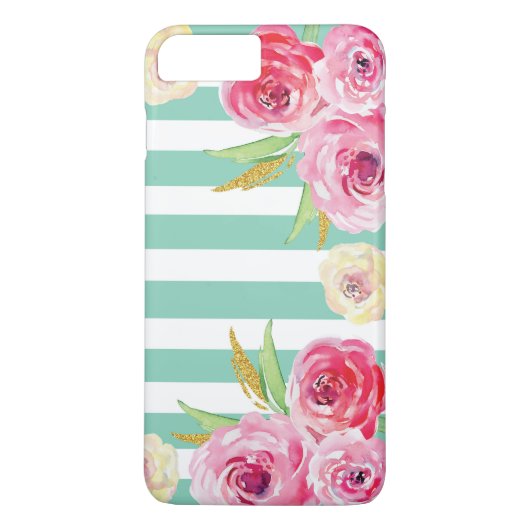 Meisjes Waterverf Floral Pattern iPhone 8/7 Hoesje (Achterkant)