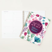 Meisjes Waterverf Floral Pattern Personaliseert sc Planner (Display)
