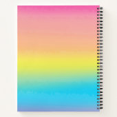 Meisjes Waterverf Kleurrijke Monogram School Notitieboek (Achterkant)