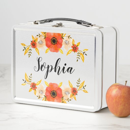 Meisjes Waterverf Koraal - Grote Aangepaste tekst (In situ)