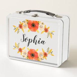 Meisjes Waterverf Koraal - Grote Aangepaste tekst