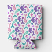 Meisjes Waterverf Mermaids Tales Seashells Patroon Blikjeskoeler (Achterkant)