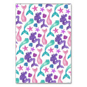 Meisjes Waterverf Mermaids Tales Seashells Patroon Kaart (Achterkant)