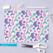 Meisjes Waterverf Mermaids Tales Seashells Patroon Tissuepapier (Craft)