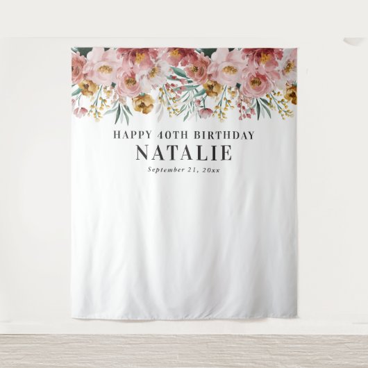 Meisjes waterverf met een grillige, bewerkbare lee wandkleed (Voorkant)