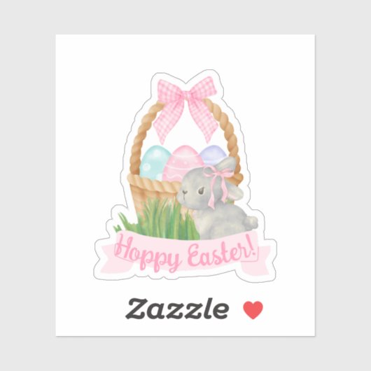 Meisjes Waterverf Paasmand Sticker (Vel)