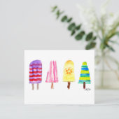 Meisjes Waterverf Popsicles handgemaakte notitieka (Staand voorkant)